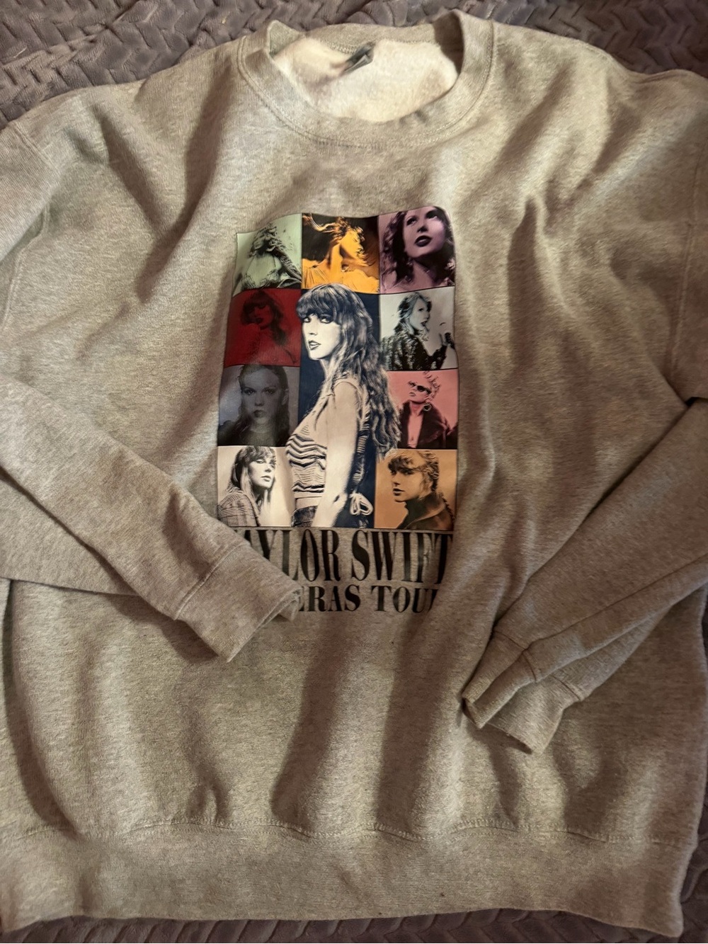 Taylor Swift Graphic Crewneck Sweatshirt - Gray